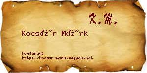 Kocsár Márk névjegykártya